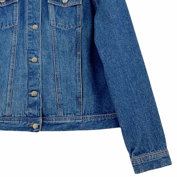 Izod Jeans Denim Jeans Trucker Jacket Medium Blue Wash - Picture 4 of 15